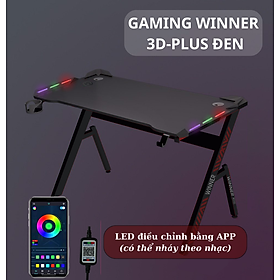 Mua Bàn làm việc  bàn Gaming Winner-Plus có bọc giáp tích hợp LED RGB có remote điều chỉnh  Bàn Gaming đầy đủ phụ kiện tích hợp 2 nắp luồn dây điện