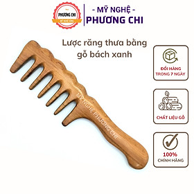 Lược răng thưa bằng gỗ thơm dùng massage đầu ấn huyệt, lược chải tóc gỡ rỗi | Mỹ Nghệ Phương Chi