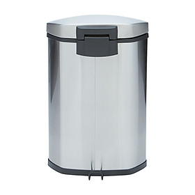 Mua Thùng rác tròn chân đạp có nắp đậy 10 lít EHAF vỏ thép không gỉ cao cấp  ruột nhựa PP | Index Living Mall - Phân phối độc quyền tại Việt Nam