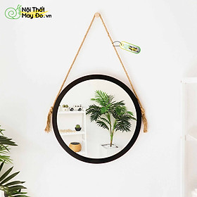 Gương Tròn Treo Tường - Circle Mirror D50 - Thiết Kế Dây Treo Sang Trọng - Đường Kính 50cm - Có 3 màu lựa chọn