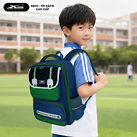 Balo Học Sinh Nam Đẹp TNBags Smart Green TN.B.3111 Cao Cấp, Chống Gù, Chống Nước, Ngăn Chính Mở Rộng 180 Độ, Màu Xanh Cá Tính!