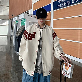 Hình ảnh Áo bomber nam form rộng thời trang ulzzang hàn quốc, Áo bóng chày nam oversize thời trang unisex đi học đi chơi