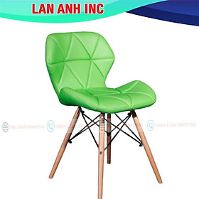 Ghế bàn ăn làm việc trang điểm eames cánh bướm bọc da chân gỗ lưng cao đẹp hiện đại LAG129