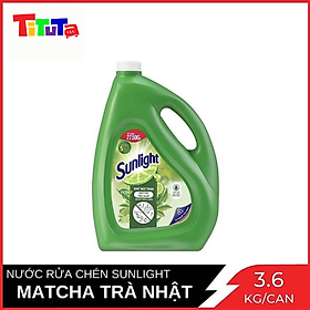 Nước rửa chén Sunlight Trà xanh Can 3.6KG