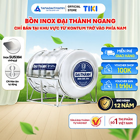 Mua Bồn nước inox Đại Thành Ngang (500L  1000L  1500L  2000L) - SUS 304  Hàng chính hãng (Chỉ bán tại khu vực miền Nam)