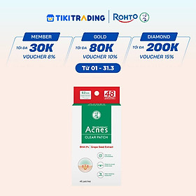 Miếng dán mụn giúp giảm mụn sưng viêm Acnes Clear Patch (48 Miếng)
