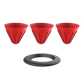 Silicone Pour Over Cone Dripper Reusable Coffee Filter with Stand Ring