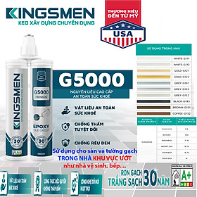 Keo Ron Gạch Epoxy G5000 - Dành cho nhà tắm, bếp  - Thế Hệ Mới Kingsmen. RON GẠCH TRẮNG SẠCH 30 NĂM - Keo Ron gạch 2 thành phần