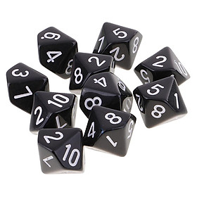 10 Cái 10 Mặt Dice D10 Dice đa Diện Dice Cho Dungeon Và Dragons Games