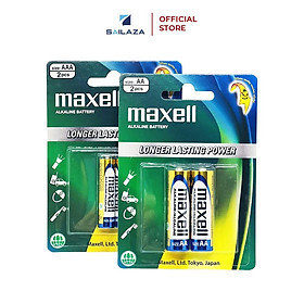 Pin AA, AAA, 2a, 3a Maxell Alkaline xanh chính hãng 1.5V Vỉ 2 viên