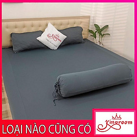 Bộ ga thun lạnh màu trơn 4 món ga thun hàn quốc Kingroom chuyên dra thun lạnh đủ kích thước ga nệm 1m2, 1m6, 1m8