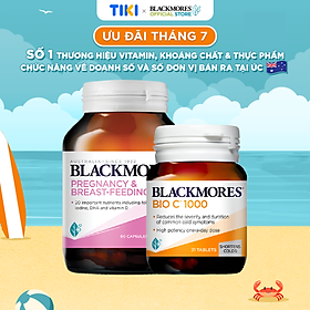Combo Vitamin Tổng Hợp Cho Bà Bầu và Mẹ Cho Con Bú Blackmores Pregnancy & Breast-Feeding Gold Lọ 60 Viên và Viên Uống Bổ Sung Vitamin C Blackmores Bio C 1000mg Lọ 31 Viên