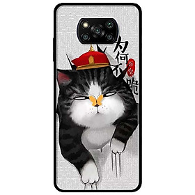 Ốp lưng dành cho Xiaomi Poco X3 mẫu Mèo Cào Nón Đỏ