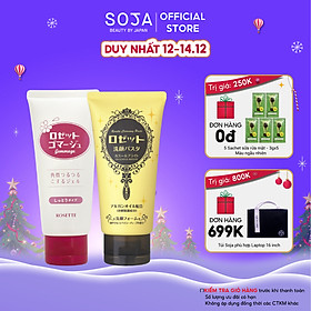 Combo Dưỡng Da Sáng Mịn Dành Cho Da Khô Rosette Gommage Moist + Rosette Face Wash Pasta Ghassoul Bright