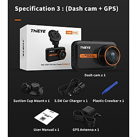 Thieye 1080p Dash Cam HD Video Car Recorder 3.0 inch Hỗ trợ cam phía sau máy ảnh xe hơi xe hơi DVR 24H Đỗ xe tự động ghi