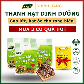 [MUA 3 có quà HOT] Thanh Gạo Lứt Hạt Óc Chó Rong Biển FnV, mua 3 bịch 150g - Tặng 1 bịch xoài sấy dẻo Frusa 35g