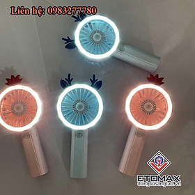 Mua Quạt sạc cầm tay mini kèm đèn led