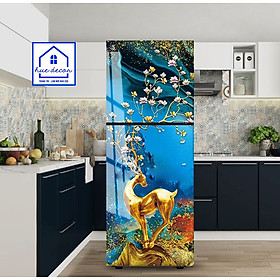 Mua Decal Dán Tủ Lạnh - Máy Giặt Hươu Vàng Phong Thủy Hue Decor Chống Nước  Sẵn Keo Phù Hợp Với Mọi Không Gian