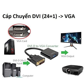 Mua Cable chuyển DVI ra VGA (24+1)