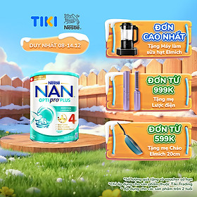 Sữa bột Nestlé NAN OPTIPRO PLUS 4 800g/lon với 5HMO Giúp tiêu hóa tốt + Tăng cường đề kháng  - Bé 2-6 tuổi