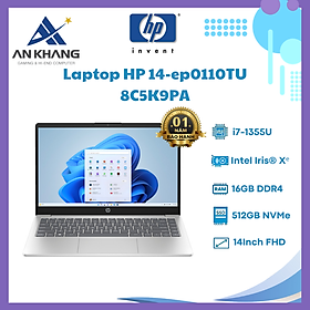 Laptop HP 14s-ep0110TU 8C5K9PA (Intel Core i7-1355U | 16GB | 512GB | Intel Iris Xe | 14 inch FHD | Win 11 | Bạc) - Hàng Chính Hãng - Bảo Hành 12 Tháng