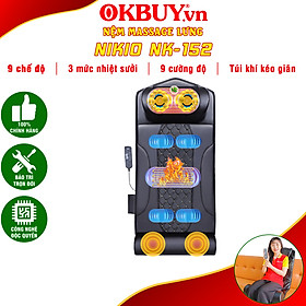 Nệm (Máy) Massage Toàn Thân Nikio NK-152 - Dòng Cao Cấp Có Gối Matxa Cổ Vai Gáy, Mát Xa Đa Năng Với Công Nghệ Xoa Bóp Con Lăn, Rung Và Túi Khí Nâng Đỡ Kéo Giãn Cột Sống - Mát Xa Thư giãn, Giảm Stress, Giảm Đau Mỏi Cổ, Lưng, Mông, Chân