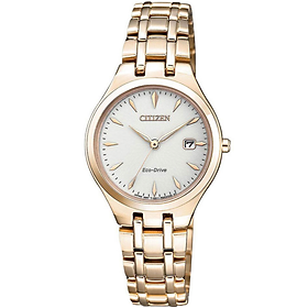 Đồng hồ nữ citizen dây thép không gỉ ew2483-85b - mặt trắng