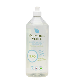 Nước rửa bát sinh học đậm đặc bạc hà Harmonie Verte 1L