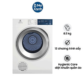 [HCM] Máy Sấy Thông Hơi Electrolux 8.5 kg EDS854J3WB (MODEL 2022) - 12 Chương Trình Sấy - Hàng Chính Hãng