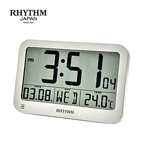 Đồng hồ để bàn, báo thức hiệu RHYTHM - JAPAN LCT084NR19- LCD CLOCKS - Vỏ Nhựa cao cấp ( Kích thước 22.4 x 15 x 1.8cm)