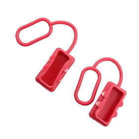 Set of 2 Red  End Cap for Plug 175 AMP Connector High Quality