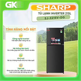 Mua Tủ Lạnh Sharp SJ-X215V-DG 215L Inverter - Hàng Chính Hãng (Chỉ giao HCM)