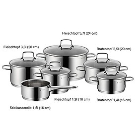 Bộ nồi WMF Astoria Topfset 6 Hàng chính hãng