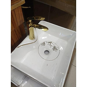 Vòi rửa mặt đồng thau mạ nóng lạnh cao 20 cm cao cấp