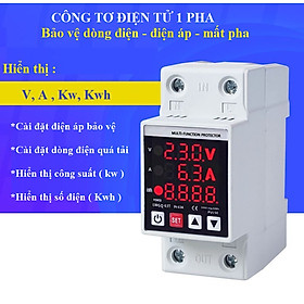 công tơ điện tử cao cấp - bảo vệ mất pha trung tính - bảo vệ quá tải quá áp