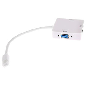 3 In 1 Mini DP To HDMI DVI VGA Adapter Converter Cable For MacBook