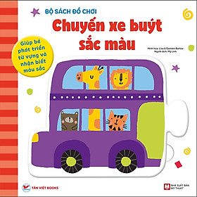 Chuyến xe buýt sắc màu - Bộ sách đồ chơi - Giúp bé phát triển từ vựng và nhận biết màu sắc