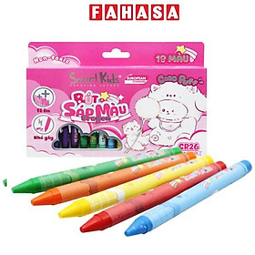 Hộp 18 Bút Sáp Màu Coco Puff - SmartKids CR26
