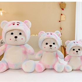 Thú nhồi bông Lena loang đội nón dễ thương - Size từ 50cm đến 80cm - Quà tặng gấu bông Lena họa tiết Galaxy êm mịn