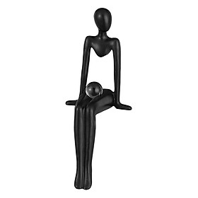 Thinker Statue Abstract Figurine Art for Living Room Bookcase Ornament