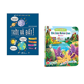 Combo 2 cuốn Hỏi đáp cùng em! - Trời và đất (Tái bản) +Sách chuyển động - First explorers - Dinosaurs - Các loài khủng long