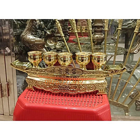 Mua Bộ 5 ly bằng đồng  bộ ly nước thờ cúng bằng đồng