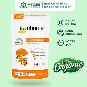 Bột Hắc Mai Biển nguyên chất nhập khẩu Canada bột trái cây bổ sung vitamin IRONBERRY seabuckthorn powder (100gr)