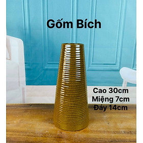 Mua Bình Hoa Lọ Hoa Men Mộc Dáng Búp Gốm Sứ Bát Tràng - Gốm Bích