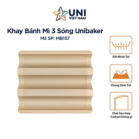 KHAY BÁNH MỲ CHỐNG DÍNH 3 SÓNG NHỎ UNIBAKER MB157