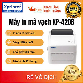 Mua Máy in mã vạch nhiệt Xprinter XP 420B - Kết nối USB+LAN - ứng dụng thương mại điện tử  in tem  nhãn siêu thị  tạp hóa - Hàng chính hãng