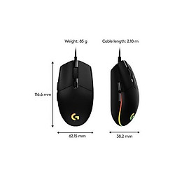 Chuột Logitech G102 Lightsync Gen 2 Đèn Led RGB, Chỉnh Led Theo Ý Thích Bằng Phần Mềm, Phiên bản Mới Nhất 2021 - Hàng Chính Hãng