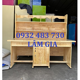 Mua Bàn học sinh gỗ thông đôi liền kệ rộng 1m4 loại tốt