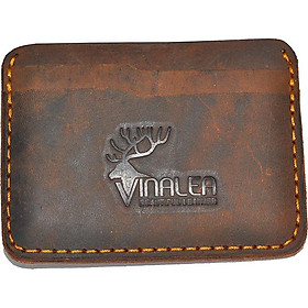 Ví da bò đựng name card vinalea nca0001f - nâu đỏ