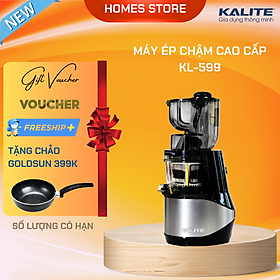 Máy Ép Trái Cây, Máy Ép Chậm Cao Cấp KALITE KL-599 Tiêu Chuẩn Châu Âu , Dung Tích 400 ML Công Suất 400 W - Hàng Chính Hãng